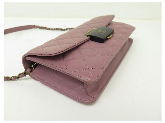 BORSA A MANO CHANEL BEAUTY LOCK IN PELLE QUILTED ROSA - vista 5