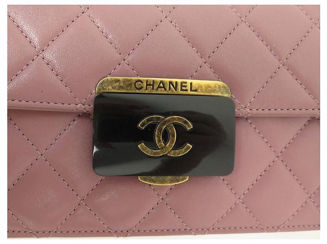 BORSA A MANO CHANEL BEAUTY LOCK IN PELLE QUILTED ROSA - vista 6