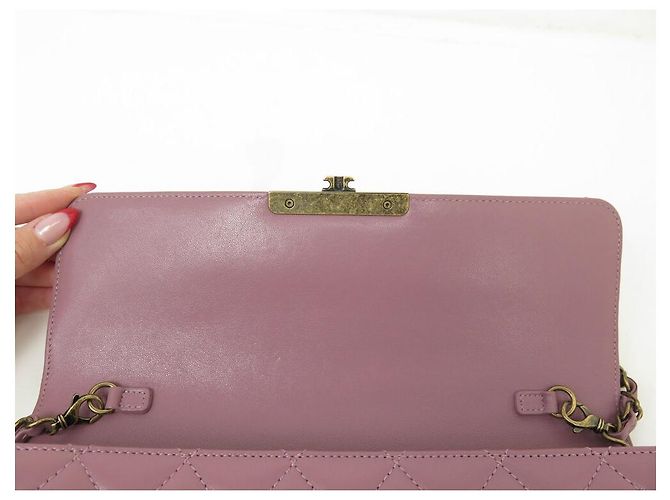 BORSA A MANO CHANEL BEAUTY LOCK IN PELLE QUILTED ROSA - vista 8