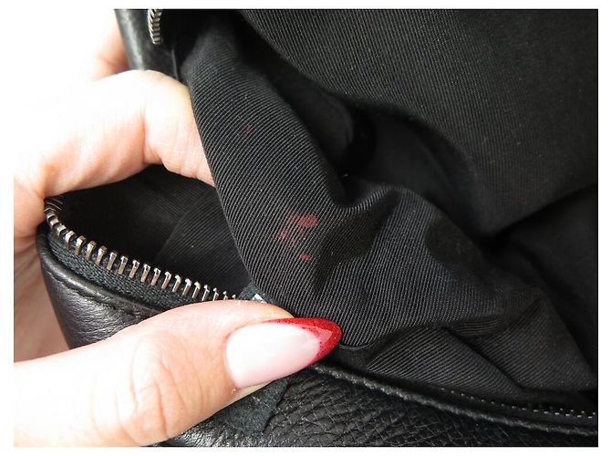 BORSA A MANO CHANEL TIMELESS JUMBO SIMPLE RABAT PELLE MATELASSÉ CAVIAR NUOVA Nero - vista 13