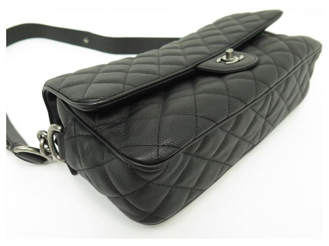 BORSA A MANO CHANEL TIMELESS JUMBO SIMPLE RABAT PELLE MATELASSÉ CAVIAR NUOVA Nero - vista 5