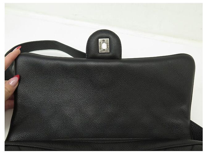 BORSA A MANO CHANEL TIMELESS JUMBO SIMPLE RABAT PELLE MATELASSÉ CAVIAR NUOVA Nero - vista 8