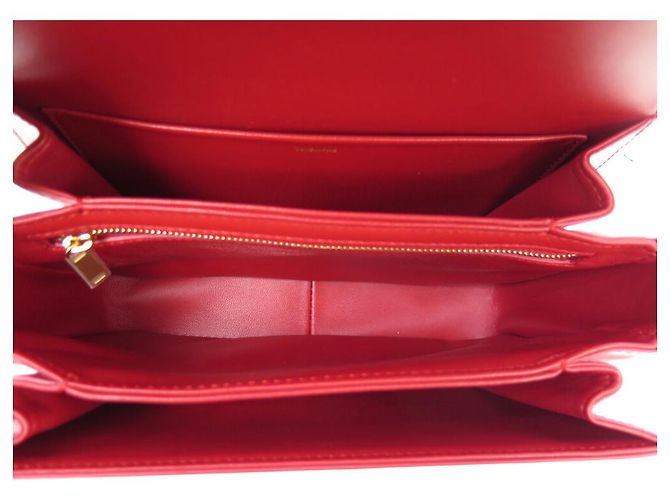 Céline NUOVA BORSA A MANO CELINE TRIOMPHE 187363BF4 IN PELLE ROSSA A TRACOLLA Rosso - vista 10