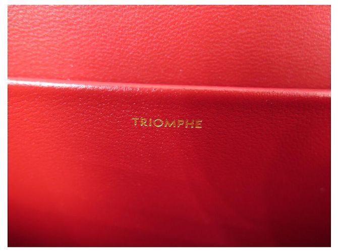 Céline NUOVA BORSA A MANO CELINE TRIOMPHE 187363BF4 IN PELLE ROSSA A TRACOLLA Rosso - vista 11