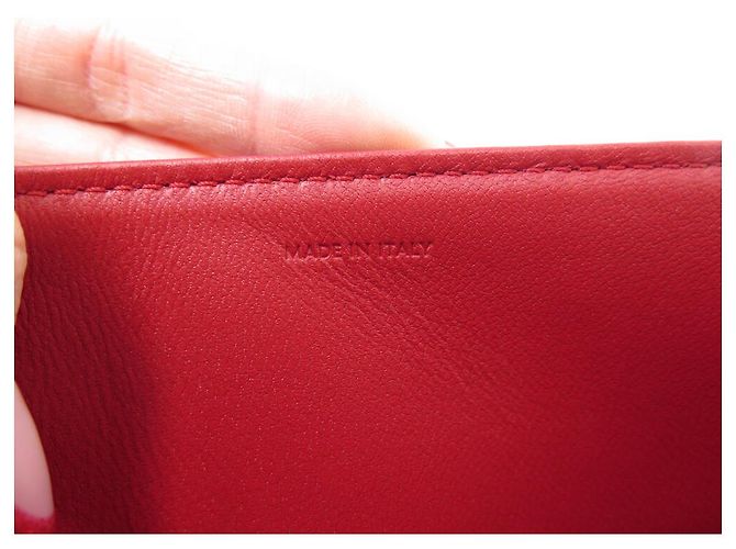Céline NUOVA BORSA A MANO CELINE TRIOMPHE 187363BF4 IN PELLE ROSSA A TRACOLLA Rosso - vista 12
