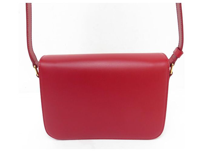 Céline NUOVA BORSA A MANO CELINE TRIOMPHE 187363BF4 IN PELLE ROSSA A TRACOLLA Rosso - vista 2
