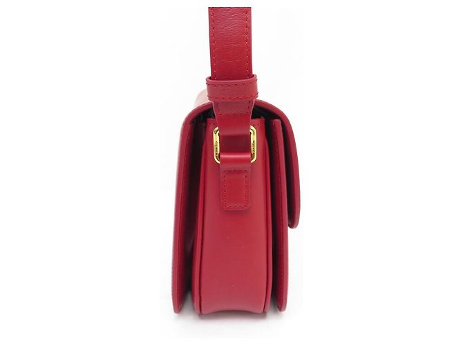 Céline NUOVA BORSA A MANO CELINE TRIOMPHE 187363BF4 IN PELLE ROSSA A TRACOLLA Rosso - vista 4
