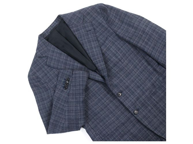 Autre Marque Chaqueta de algodón DEPETRILLO de cuadros azules - vista 2