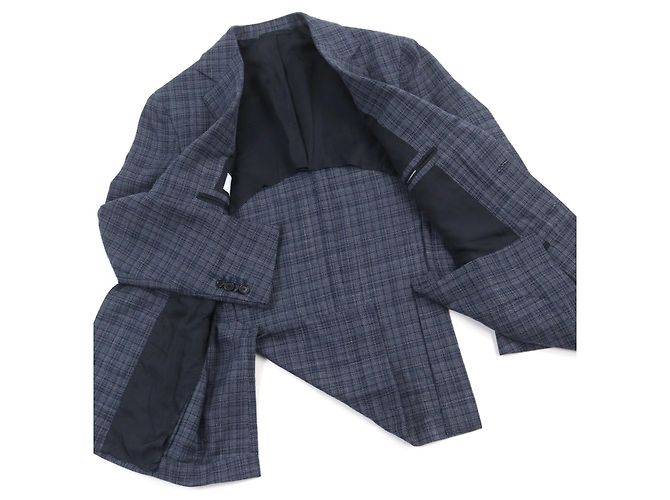 Autre Marque Chaqueta de algodón DEPETRILLO de cuadros azules - vista 3