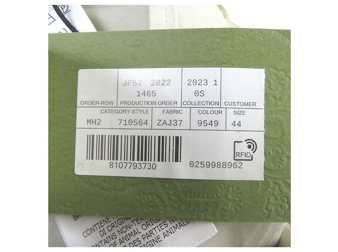 Bermuda largo xadrez de lã e rayon Gucci 44 Bege - vista 10