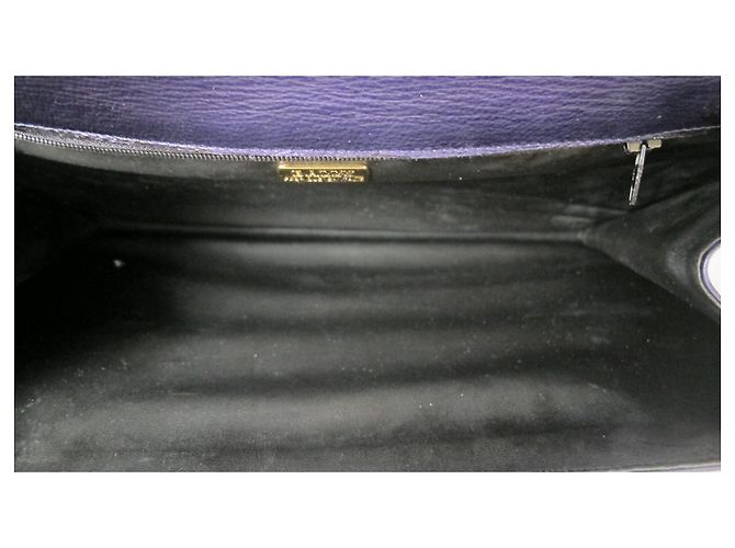 Borsa a mano Bally in pelle blu con motivo floreale - vista 10