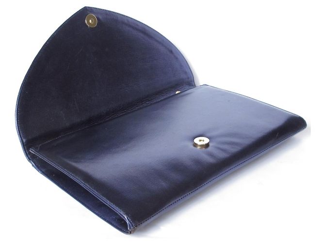 Borsa a mano Bally in pelle blu con motivo floreale - vista 5