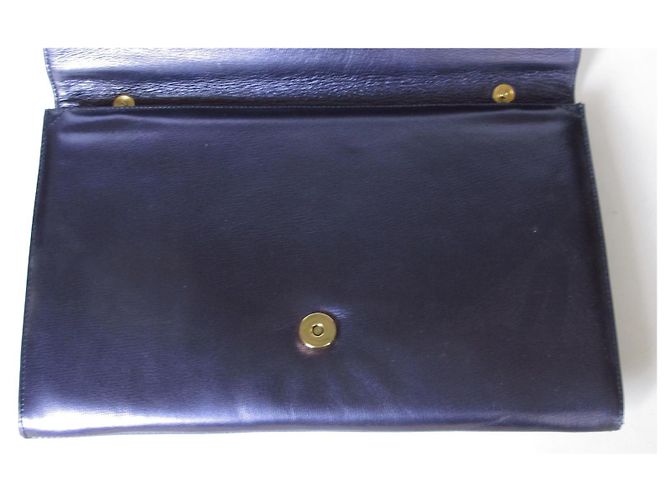 Borsa a mano Bally in pelle blu con motivo floreale - vista 6