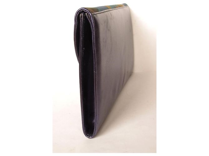 Borsa a mano Bally in pelle blu con motivo floreale - vista 7