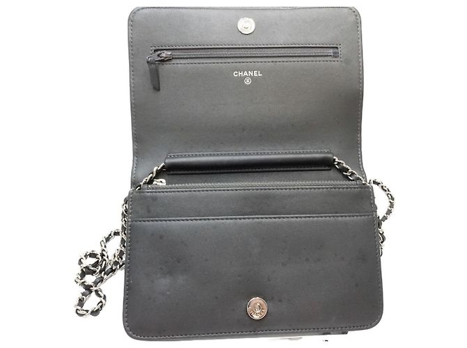 Wallet On Chain Chanel Geldbörse mit Kette Braun - Ansicht 4