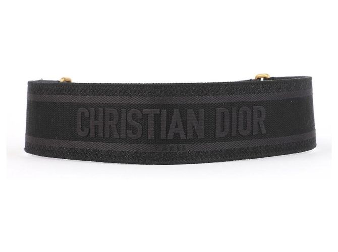 Dior Grosgrain Logo Gürtel Schwarz - Ansicht 3