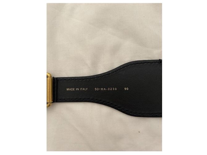 Dior Grosgrain Logo Gürtel Schwarz - Ansicht 5