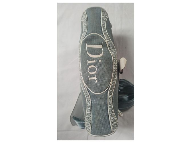 Christian Dior Borsa a Spalla Tela e Monogramma Verde - vista 10