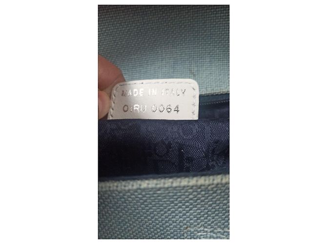 Christian Dior Borsa a Spalla Tela e Monogramma Verde - vista 13