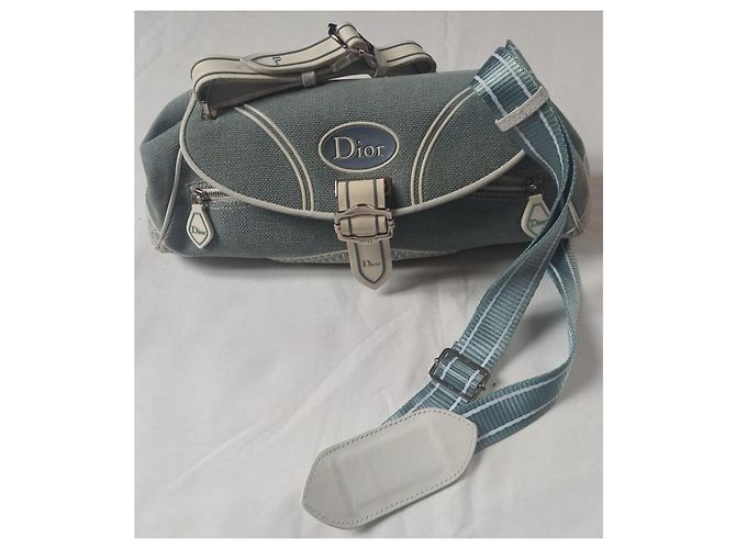 Christian Dior Borsa a Spalla Tela e Monogramma Verde - vista 2