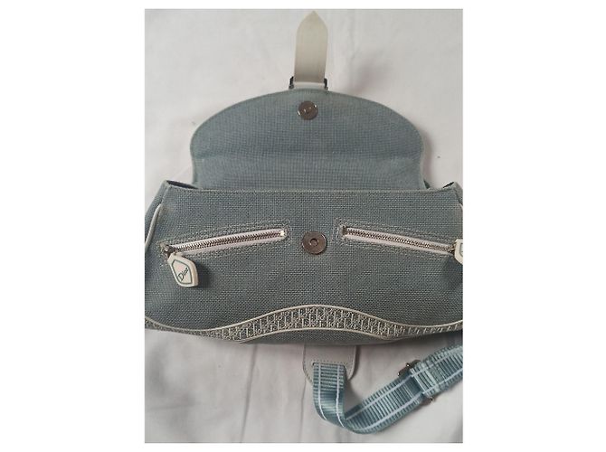 Christian Dior Borsa a Spalla Tela e Monogramma Verde - vista 22