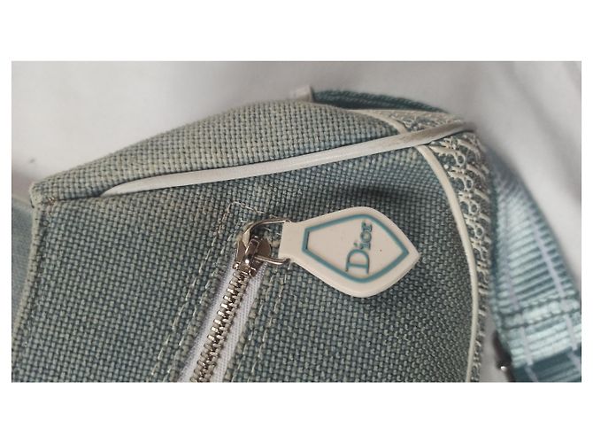 Christian Dior Borsa a Spalla Tela e Monogramma Verde - vista 25