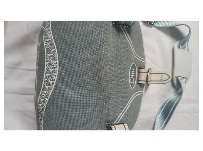 Christian Dior Borsa a Spalla Tela e Monogramma Verde - vista 27