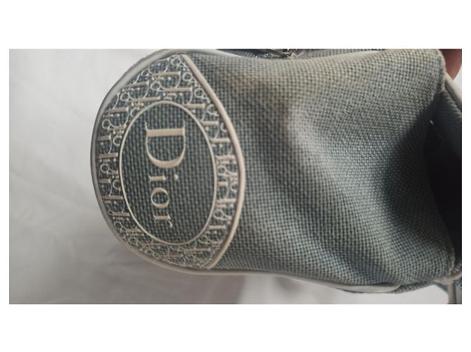 Christian Dior Borsa a Spalla Tela e Monogramma Verde - vista 32