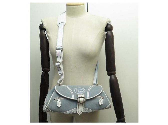 Christian Dior Borsa a Spalla Tela e Monogramma Verde - vista 33