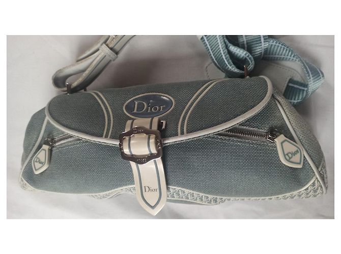 Christian Dior Borsa a Spalla Tela e Monogramma Verde - vista 5