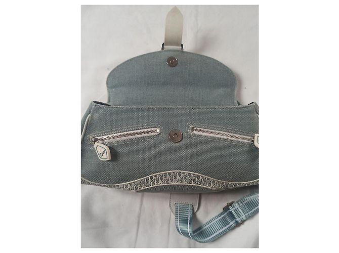 Christian Dior Borsa a Spalla Tela e Monogramma Verde - vista 6