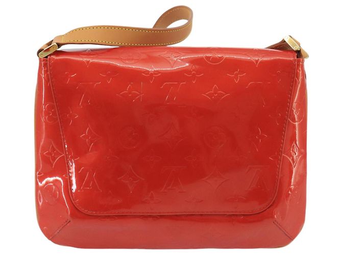 LOUIS VUITTON Borsa a Spalla Thompson Street Monogram Vernis Rossa M91094 Auth 98973 Rosso - vista 2