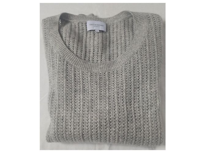 Eric Bompard Jersey de cachemira gris manga 3/4 - vista 5