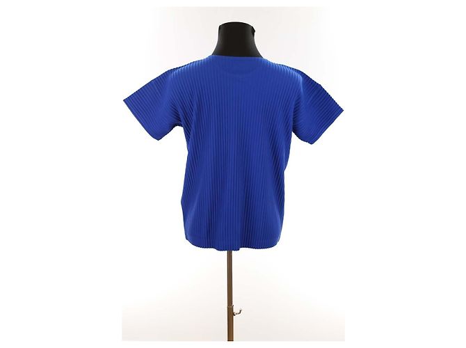 Issey Miyake Blue Polyester T-shirt Men L - view 5