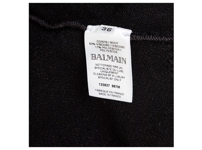 Abito in jacquard elasticizzato Balmain Nero - vista 14