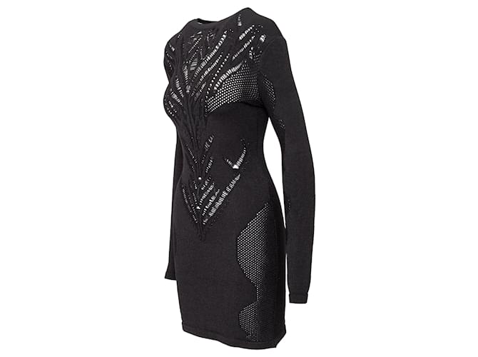 Abito in jacquard elasticizzato Balmain Nero - vista 2
