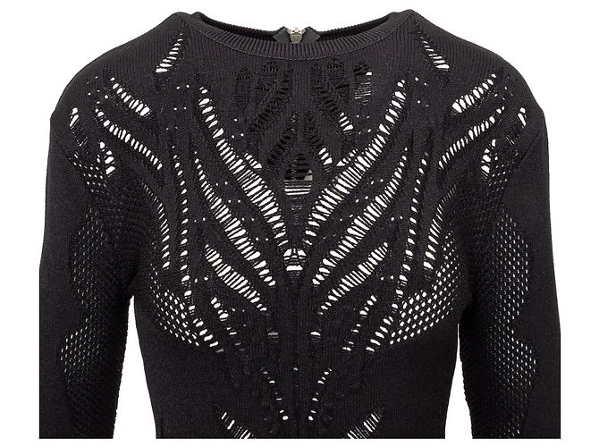 Abito in jacquard elasticizzato Balmain Nero - vista 4