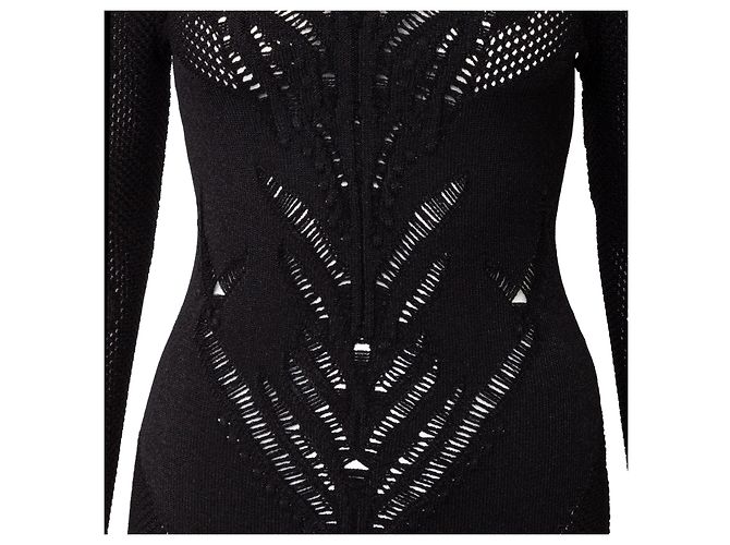 Abito in jacquard elasticizzato Balmain Nero - vista 5