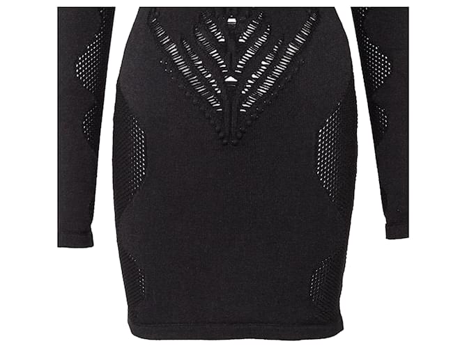 Abito in jacquard elasticizzato Balmain Nero - vista 6