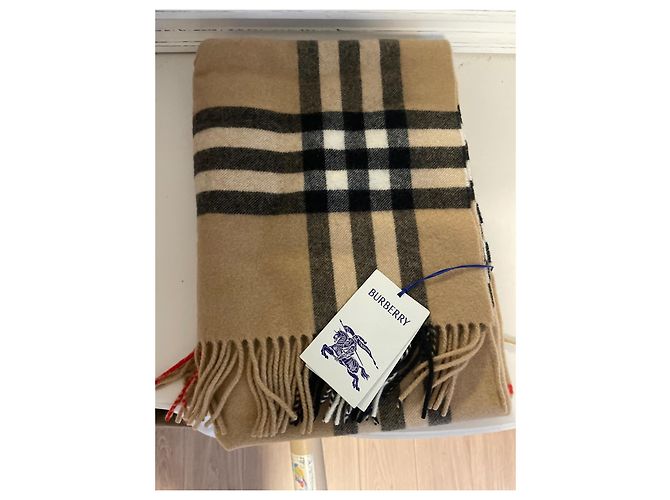 Burberry Kaschmirschal mit Karomuster - Karo Beige - Ansicht 2