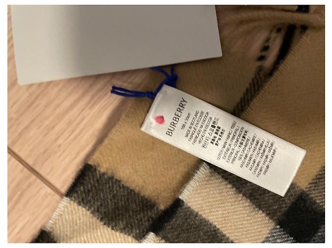 Burberry Breite Kaschmirschal mit Karomuster Beige - Ansicht 4