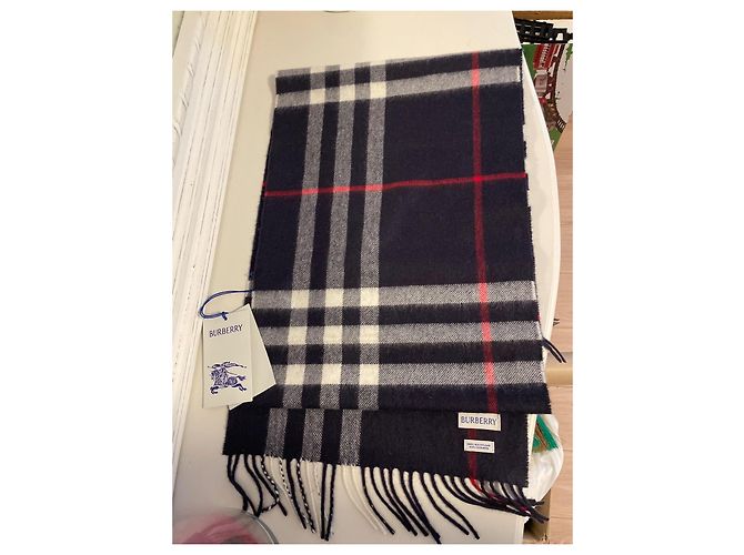 Sciarpa Burberry Blu Navy in Lana - vista 2