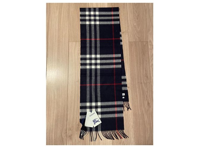 Sciarpa Burberry Blu Navy in Lana - vista 3