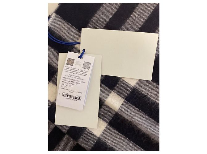 Sciarpa Burberry Blu Navy in Lana - vista 5