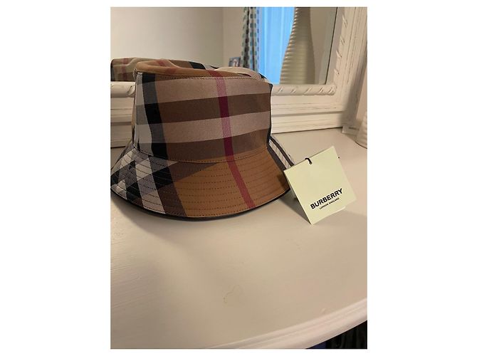 Berretto Burberry in denim beige - vista 2