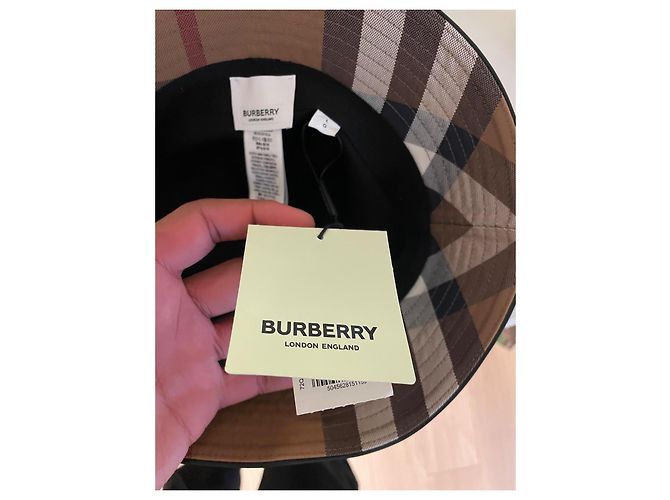 Berretto Burberry in denim beige - vista 3