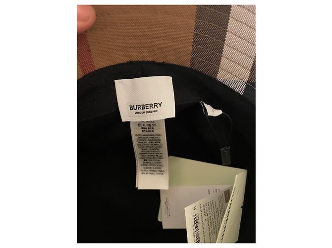 Berretto Burberry in denim beige - vista 5