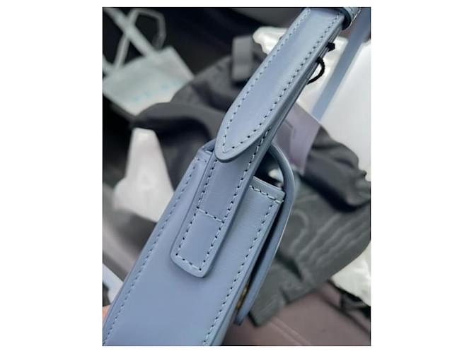 Borsa a tracolla Céline Triomphe blu in pelle - vista 5