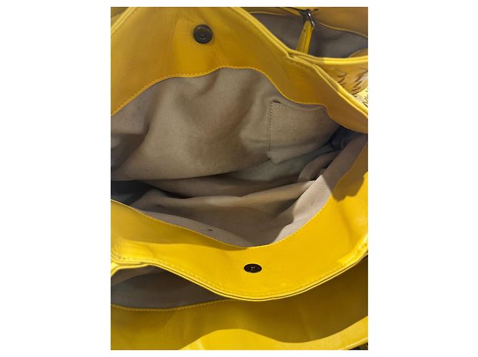 Bottega Veneta Borsa Roma Intrecciato media Giallo - vista 8