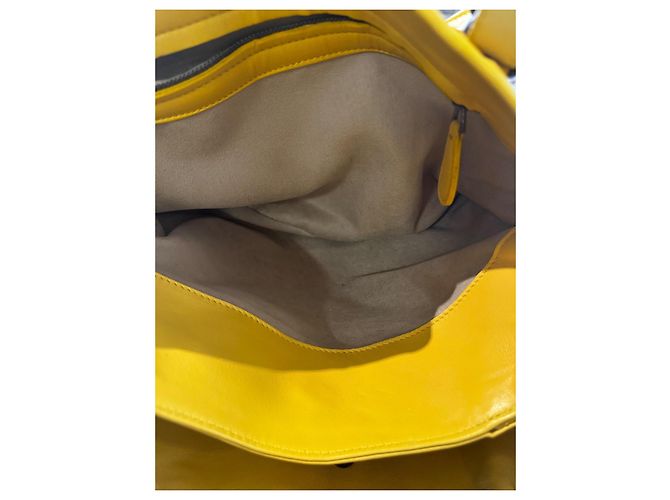 Bottega Veneta Borsa Roma Intrecciato media Giallo - vista 9